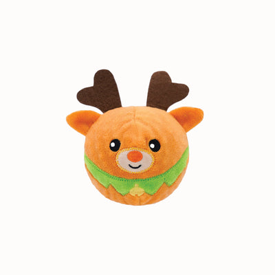 Hugsmart Super Tennis Ball Xmas Dog Toy Reindeer
