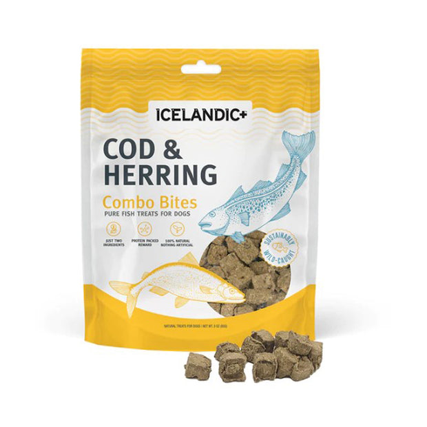 Icelandic Treats for Dogs Cod & Herring Bites 100gm