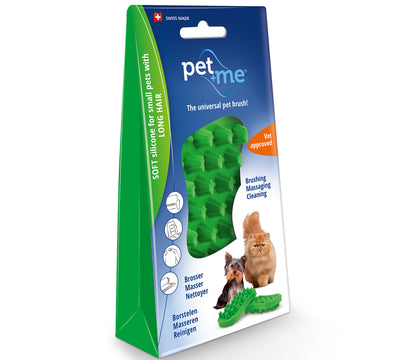 Pet+Me Silicone Grooming Brush Green