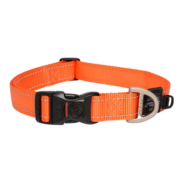 Rogz Classic Collar For Dogs - Lumberjack 25mm 43-70cm XL - Orange