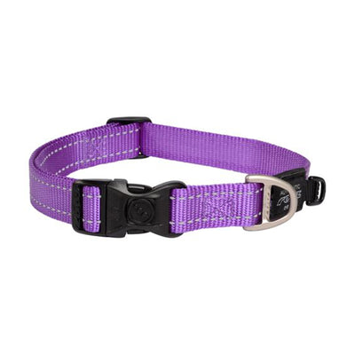Rogz Classic Collar For Dogs - Fanbelt 20mm 34-56cm Large - Purple