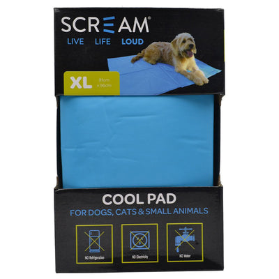 Scream Cooling Pet Mat Pad for Dogs and Cats Blue Extra Large 81x96cm