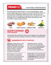 Prime100 Slow Cooked Meals for Dogs Duck & Sweet Potato 354gm