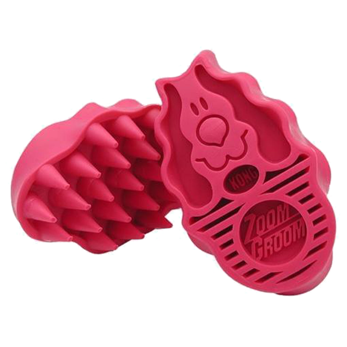 Kong Zoom Groom Dog Grooming Brush - Raspberry