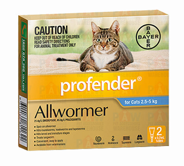 Bayer Profender for Cats 2.5-5kg - 2 Spot On's