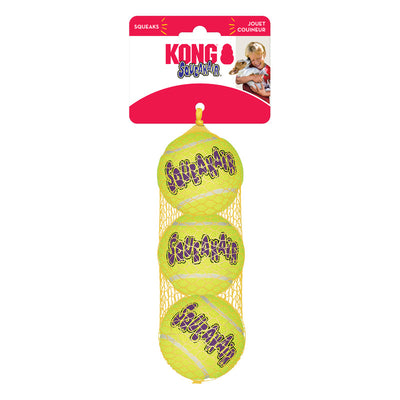 Kong Air Dog Squeaker Tennis Balls Medium - Pack of 3