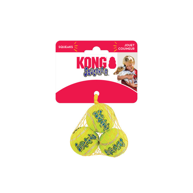 Kong Air Dog Squeaker Tennis Balls Extra Small - Pack of 3