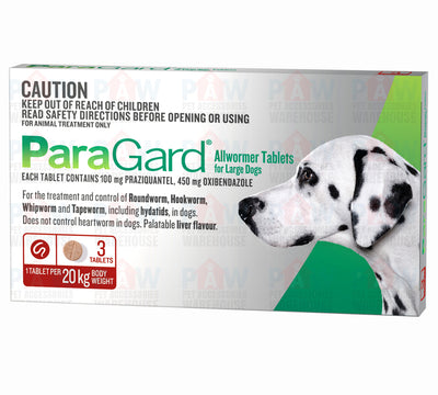 Paragard for Dogs 20kg RED - 3 Pack