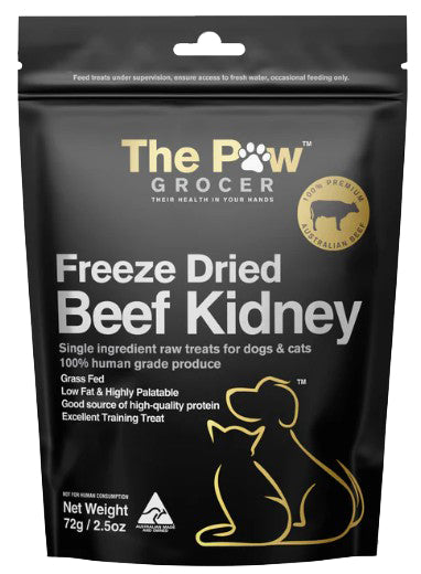 The Paw Grocer Black Label Beef Kidney Freeze Dried Treats for Dogs