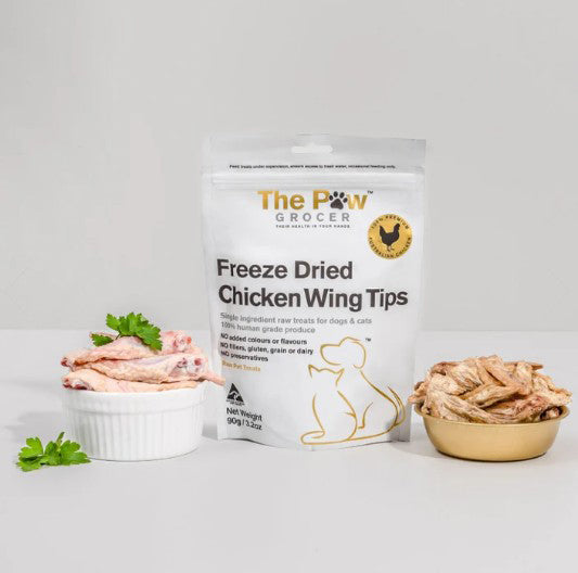 The Paw Grocer White Label Chicken Wing Tips Freeze Dried Treats for Dogs
