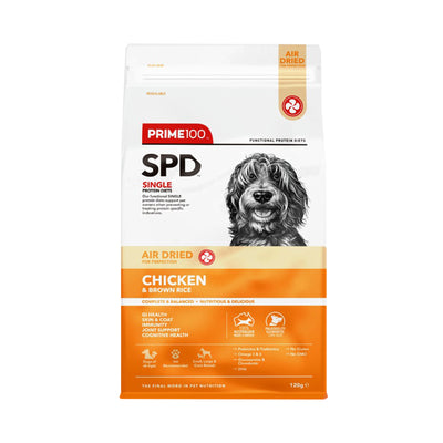 Prime100 SPD Air Dried Chicken & Brown Rice for Dogs 120gm