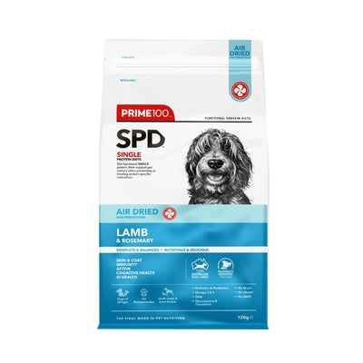 Prime100 SPD Air Dried Lamb & Rosemary for Dogs 120gm