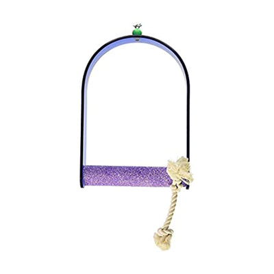 Acrylic Bird Swing With Cement Perch - Large (8.75" x 16")