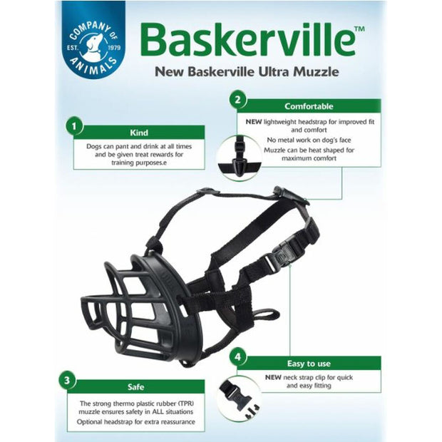Company Of Animals Baskerville Ultra Muzzle Size 2 for Dogs