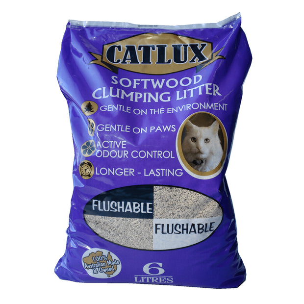 Catlux Soft Wood Clumping Kitty Litter 6ltr