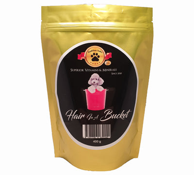 Wattlelane Stables Hair In A Bucket for Dogs 400gm