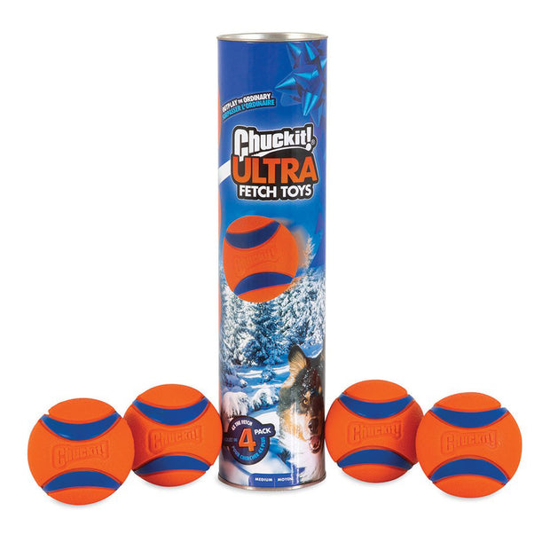 Chuckit Ultra Ball Canister Medium 4 Pack