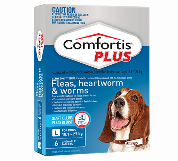 Comfortis Plus for Dogs 18.1-27.0kg BLUE - 6 Pack