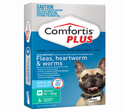 Comfortis Plus for Dogs 9.1-18.0kg GREEN - 6 Pack