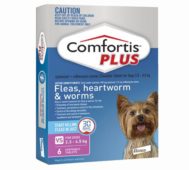 Comfortis Plus for Dogs 2.3-4.5kg PINK - 6 Pack