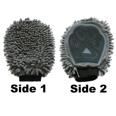 Dirty Dog Grooming Mitt - Grey