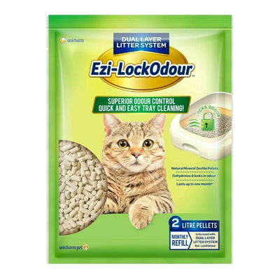 Ezi-Lockodour Natural Mineral Zeolite Cat Litter Pellets 2L