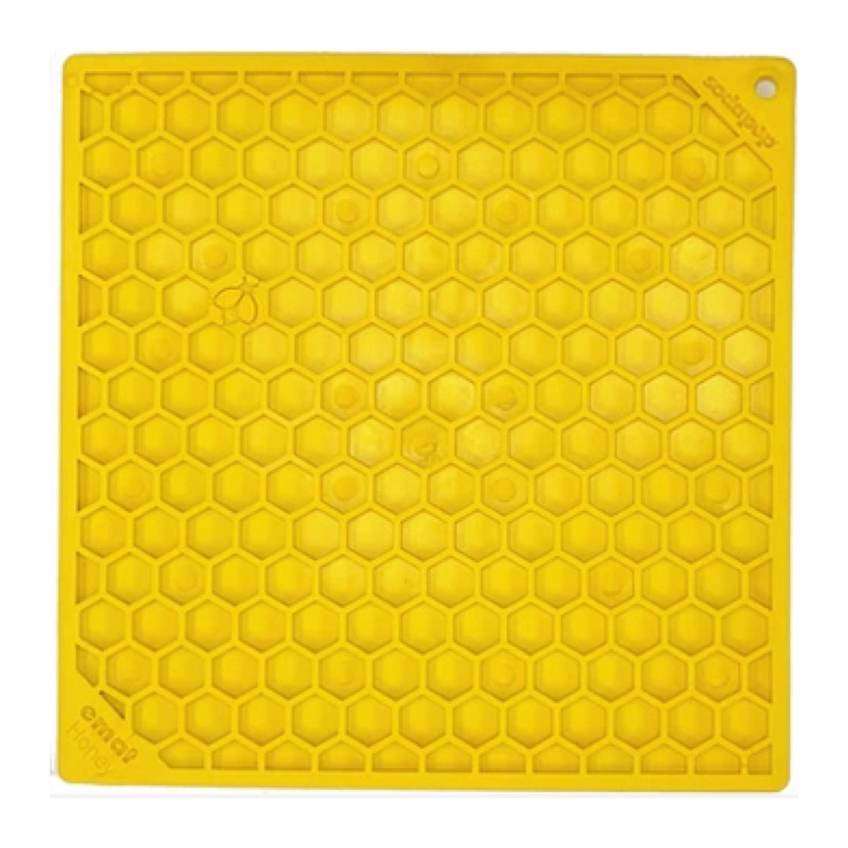 Sodapup Enrichment Mat Yellow Honeycombs Slow Feeder Lick Mat for Dogs and Cats