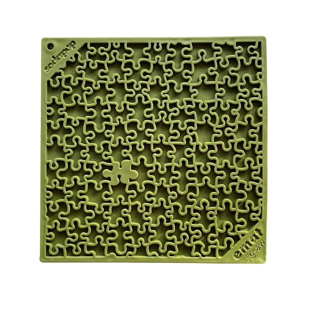 Sodapup Enrichment Mat Green Jigsaw Slow Feeder Lick Mat for Dogs and Cats