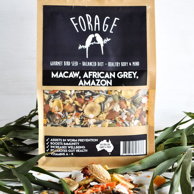 Forage Gourmet Bird Seeds - Macaw, African Grey & Amazon 5kg