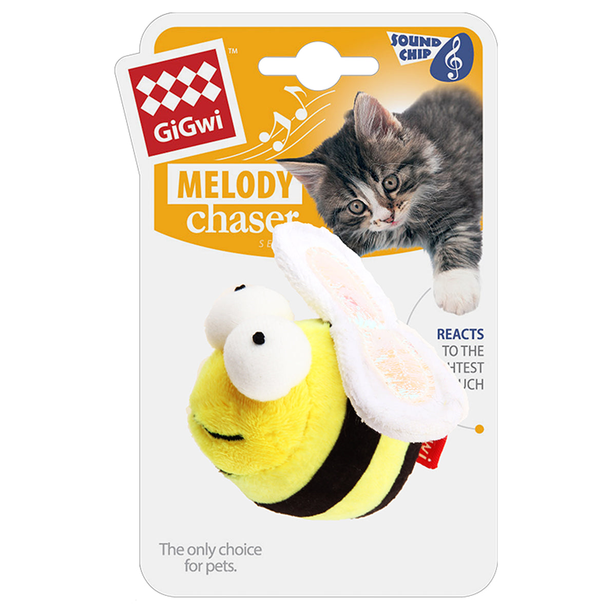 Gigwi Melody Chaser Motion Active Bee Toy for Cats