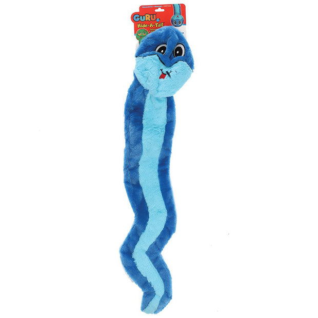 Guru Hide-A-Tail Blue Snake Extra Large Soft Toy for Dogs