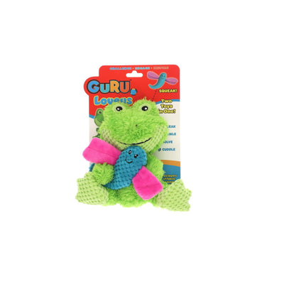 Guru Loveys 2-In-1 Soft Toys for Dogs Medium Frog with Dragonfly