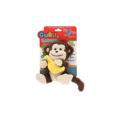 Guru Loveys 2-In-1 Soft Toys for Dogs Medium Monkey with Banana