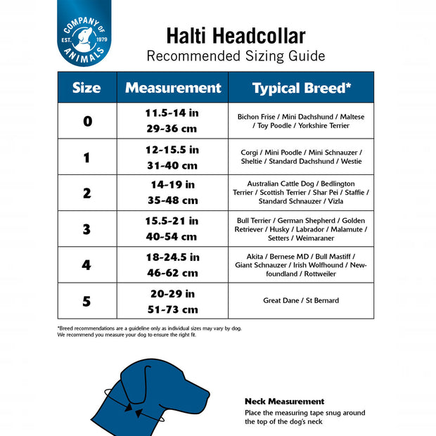 Company Of Animals Halti Headcollar Black Size 0 for Dogs