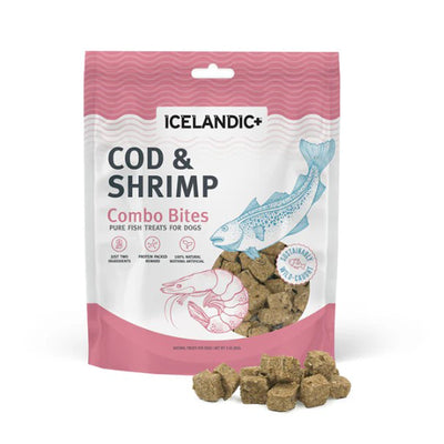 Icelandic Treats for Dogs Cod & Shrimp Bites 85gm