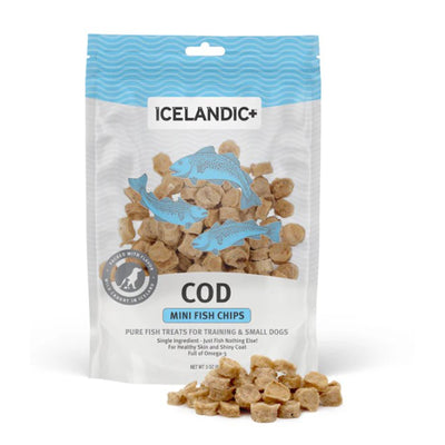 Icelandic Treats for Dogs Cod Fish Chips Training Bite Sized 70gm