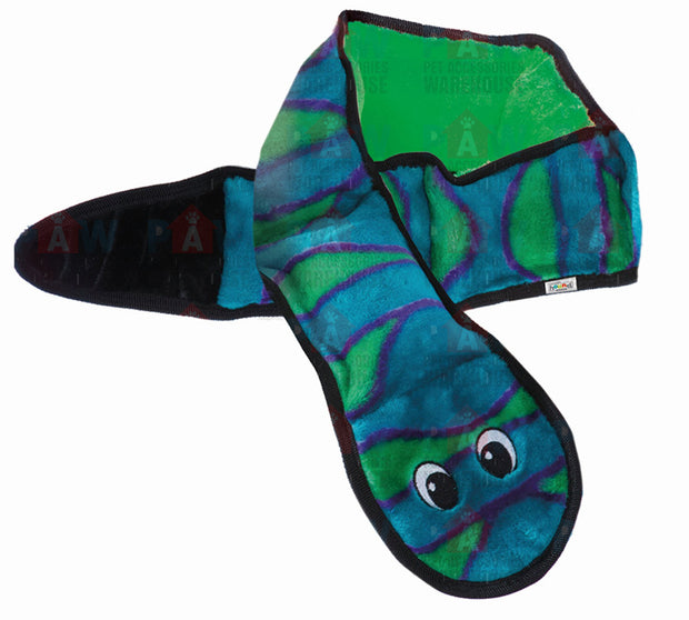 Outward Hound Invincible Snake Blue & Green - 6 Squeakers