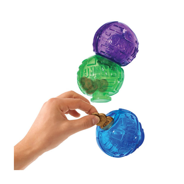 Kong Lock-It Medium 3 Pack Interactive Treat Puzzle Toy for Dogs