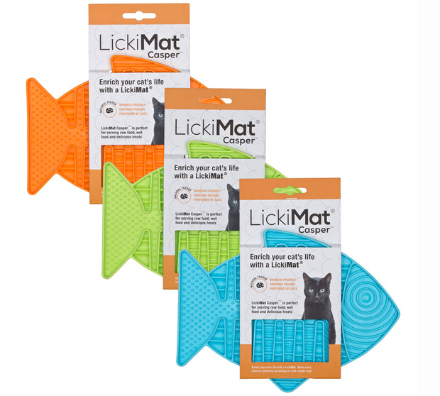 Lickimat Casper Slow Feeding Treat Mat for Cats