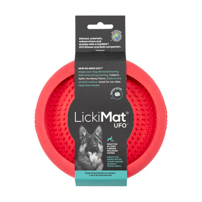 Lickimat UFO Slow Feeder Bowl for Dogs - Red