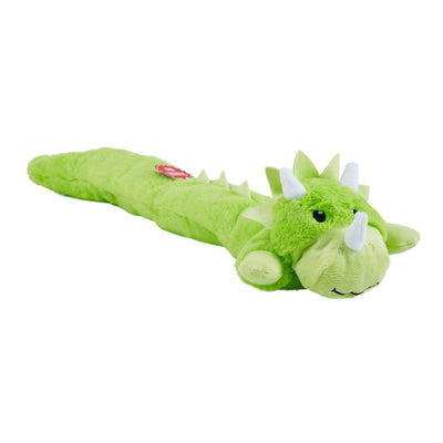 Charming Pets Longidudes Soft Squeaky Dog Toy Dinosaur