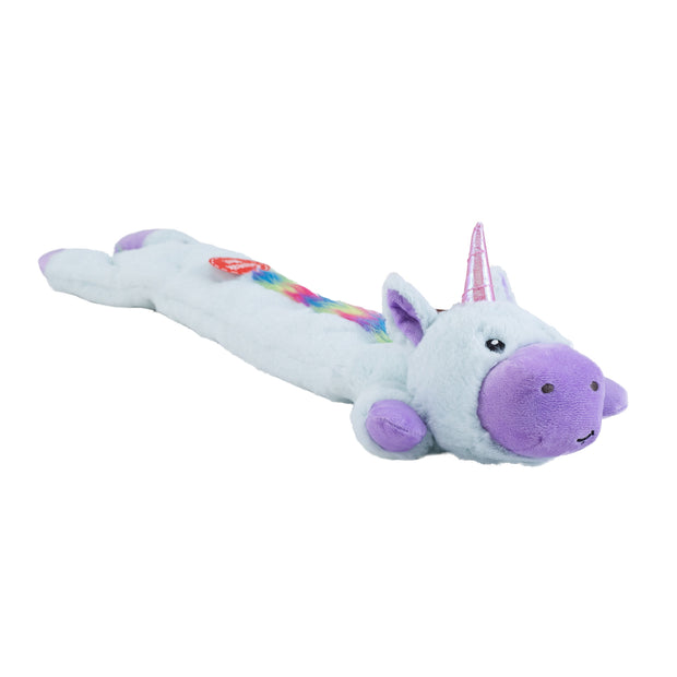 Charming Pets Longidudes Soft Squeaky Dog Toy Unicorn