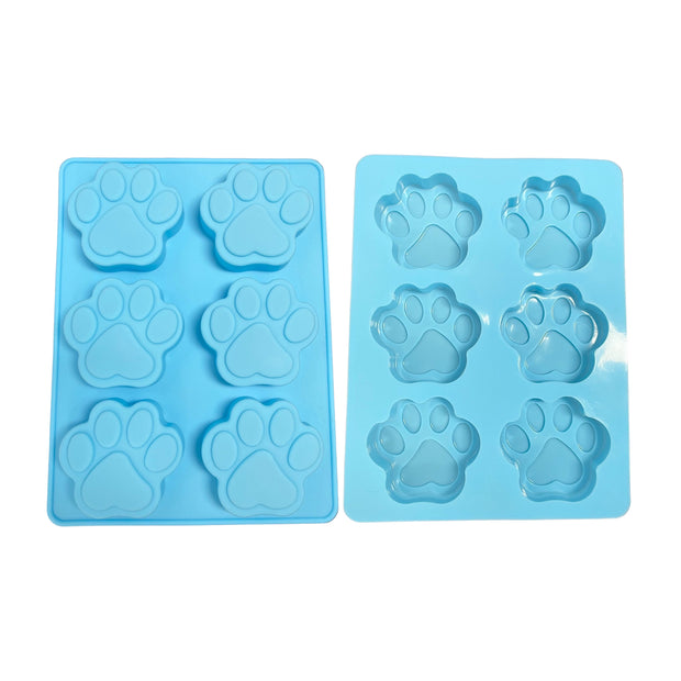 Food Grade Silicone Paws Mould Blue