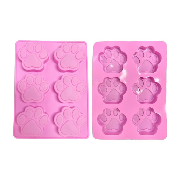Food Grade Silicone Paws Mould Pink