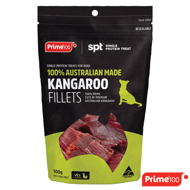 Prime100 Single Protein Treats - Kangaroo Fillets 100gm