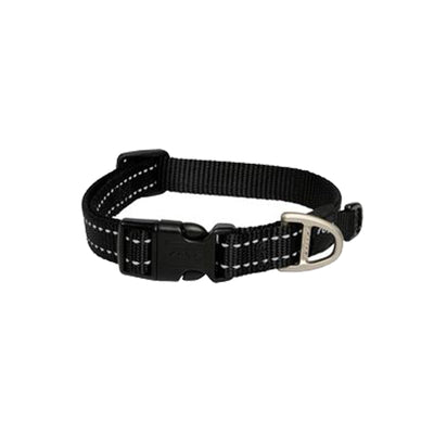 Rogz Classic Collar For Dogs - Snake 16mm 26-40cm Medium - Black