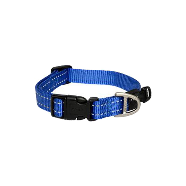 Rogz Classic Collar For Dogs - Snake 16mm 26-40cm Medium - Blue