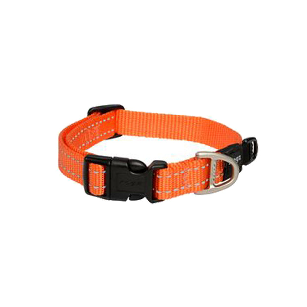 Rogz Classic Collar For Dogs - Snake 16mm 26-40cm Medium - Orange