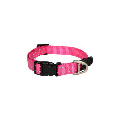 Rogz Classic Collar For Dogs - Snake 16mm 26-40cm Medium - Pink