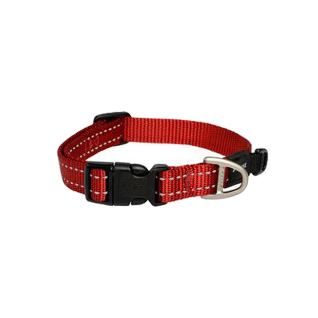 Rogz Classic Collar For Dogs - Snake 16mm 26-40cm Medium - Red